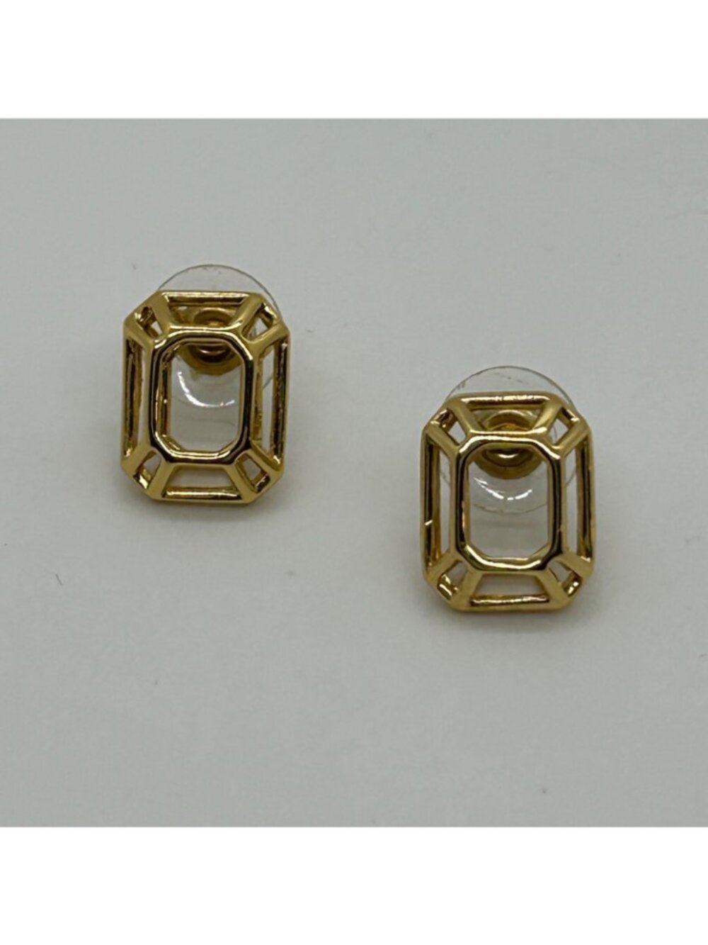 Kate Spade Freeze Frame Gold-Tone Geometric Stud Earrings Modern Minimalist Desi - Picture 5 of 11